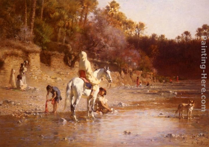 Gustave Achille Guillaumet La Riviere A El-Katara